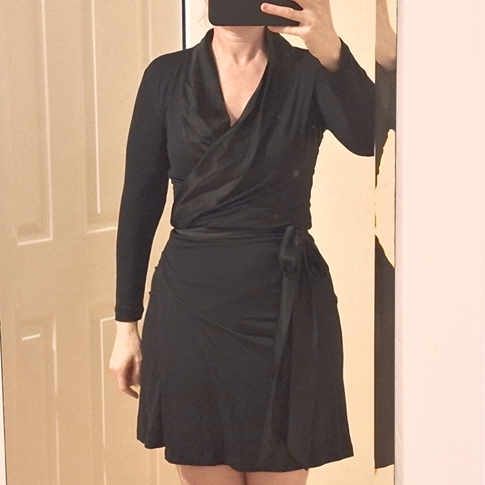 MARIANNE KOOIMANS | Black Silk Wrap Dress